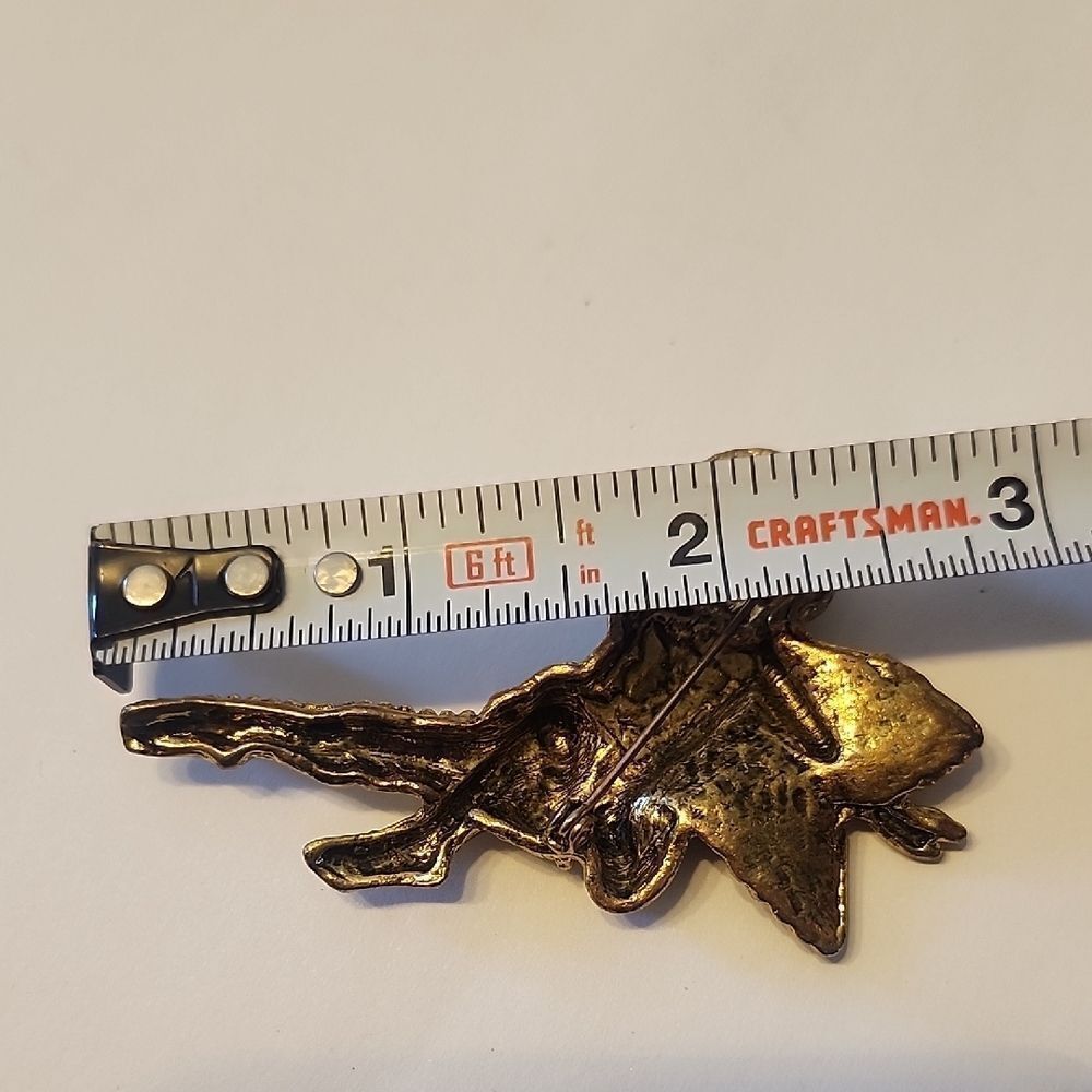 Whimsical Lounging Sitting Angel Brooch Ab Aurora Borealis Stones Gold-Tone Vtg View 4
